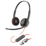 HPPoly Blackwire 3220 Stereo USB-C Headset +USB-C/A Adapter